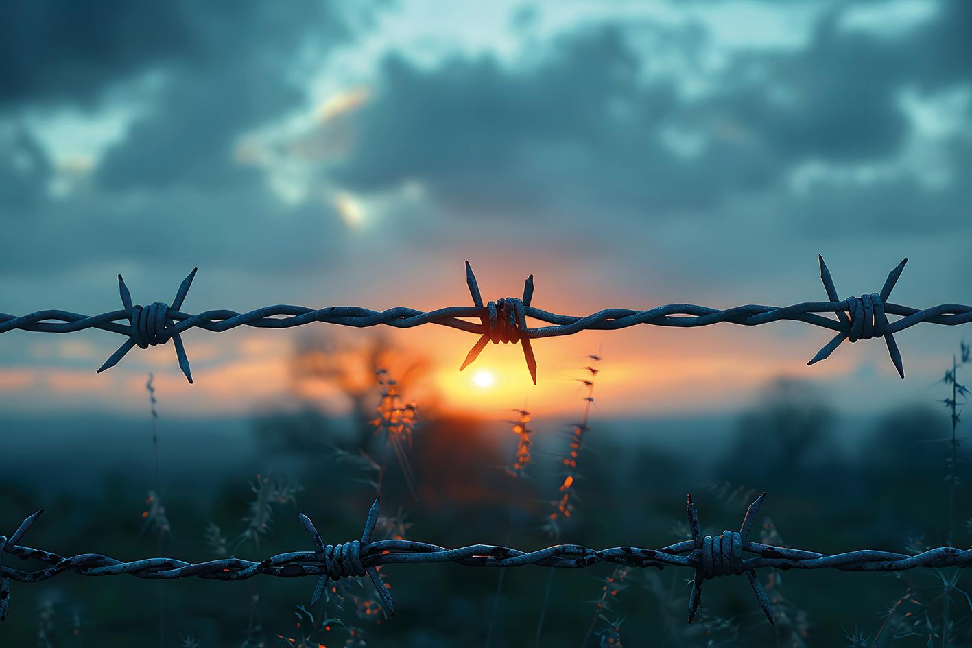 20241203_©freepik_barbed-wire-fence-silhouetted-against-sunset