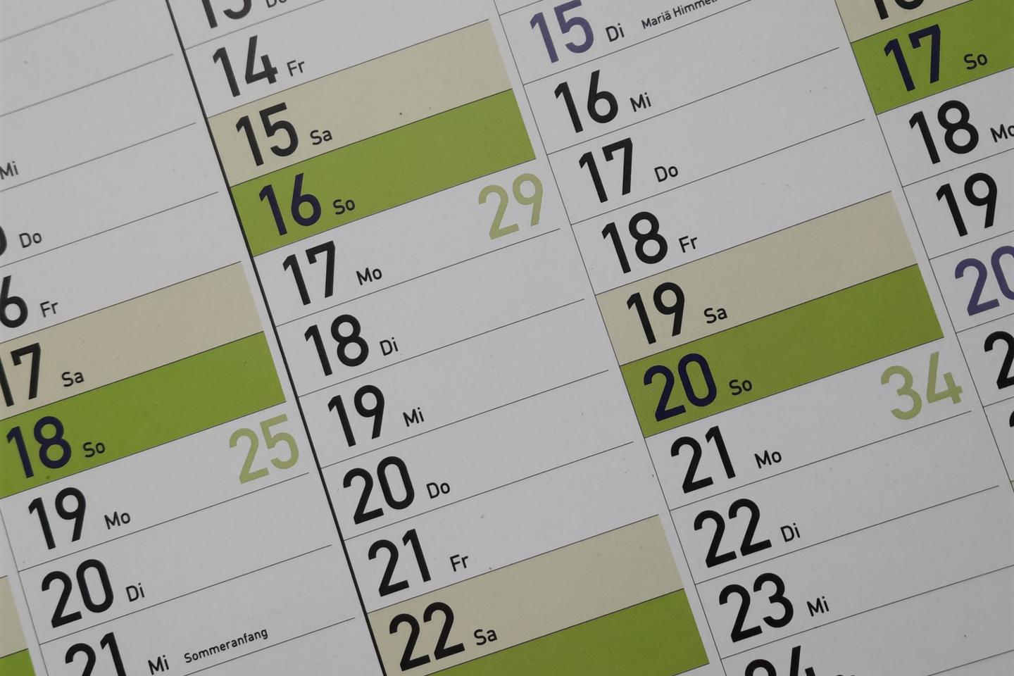 Kalender (c) Beisheim/Schmidt