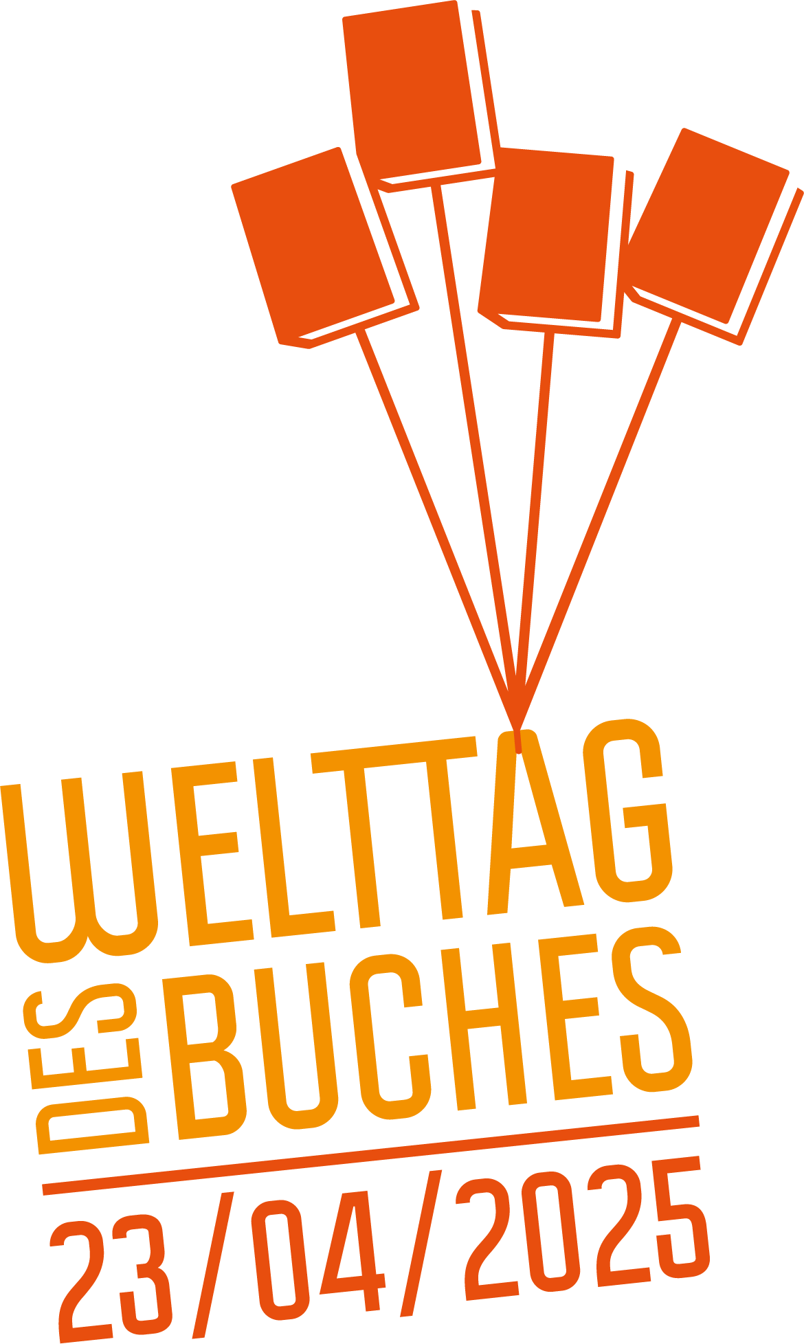 WDB2025_Hauptlogo_orange (c) Börsenverein des Deutschen Buchhandels e.V.