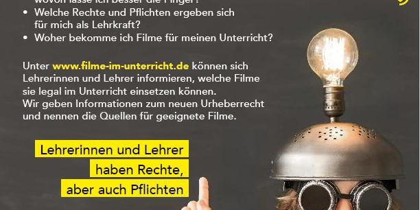 1.3.2018 Neues Urheberrecht - Filme im Unterricht - Plakat
