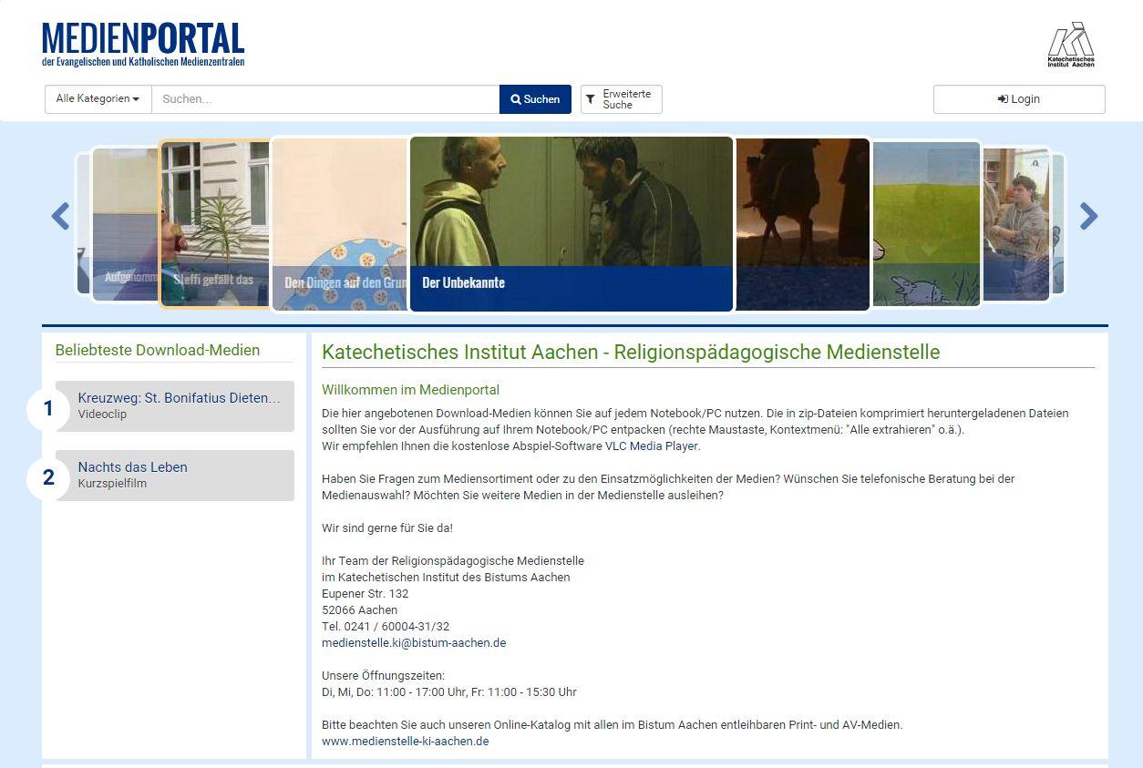 Medienportal der Medienstellen Startseite (c) KI Aachen